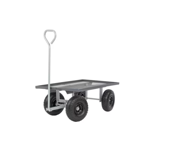 Lot # 2001 PROJECT SOURCE Flatbed Steel Yard Cart $150