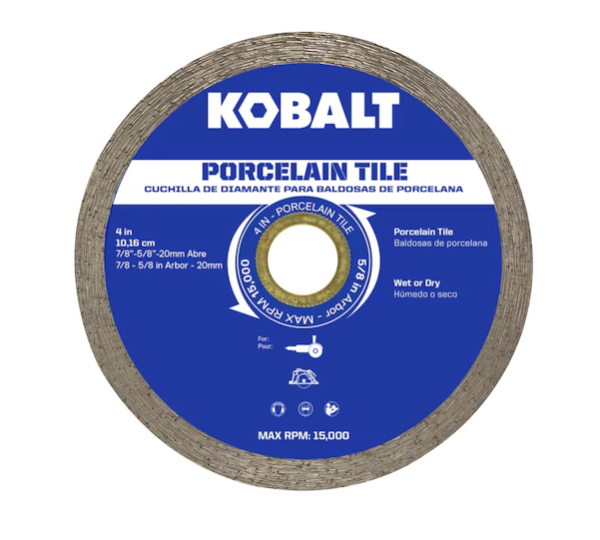 Lot # 1384 Kobalt 4" Porcelain Tile Diamond Blade