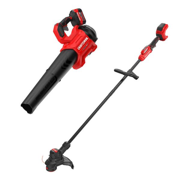 CRAFTSMAN V20 Brushless RP 20-volt Max Cordless Battery String Trimmer and Leaf Blowery & Chargerer Combo Kit 5 Ah (Batt Included) (USED)