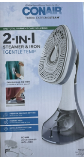 Lot # 829 Conair 2 in 1 steamer and iron $87