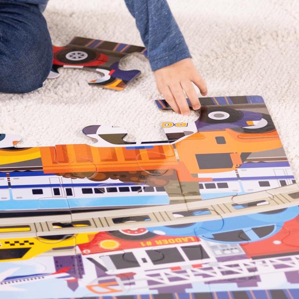 Lot # 468 Melissa & Doug Traffic Jam Jumbo Jigsaw Floor Puzzle (24 pcs, 2 x 3 feet Long) - FSC Certified