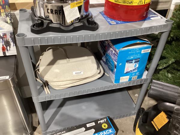 Lot # 2199 Blue Hawk Plastic 4-Tier Utility Shelving $40