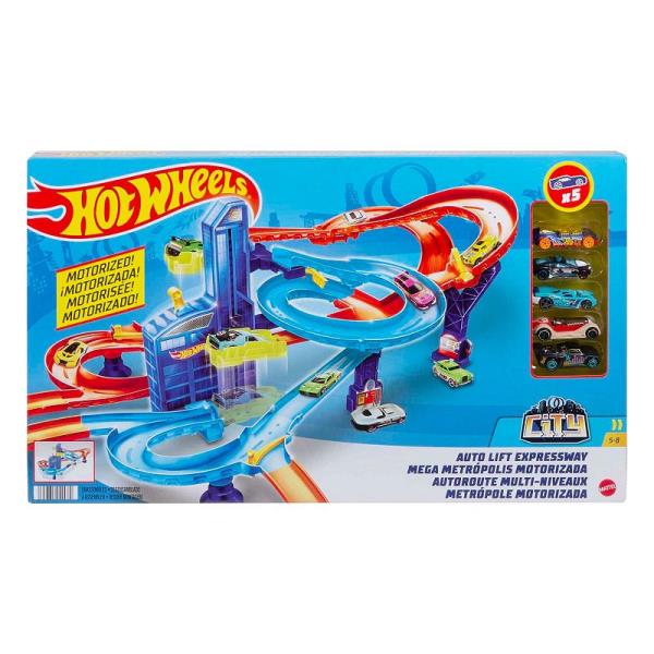 Lot # 1526 Hot Wheels City Auto Lift Expressway Track Set