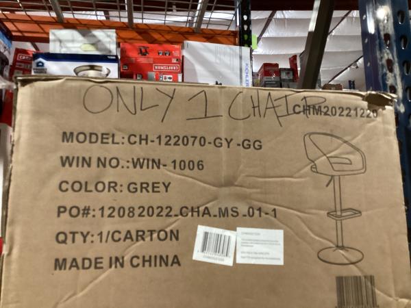 Lot # 1434 Flash Furniture Contemporary Barstool Gray $124