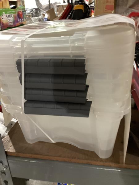 Lot # 325 Iris Buckle up Storage Box 12.9 Quart Clear $41