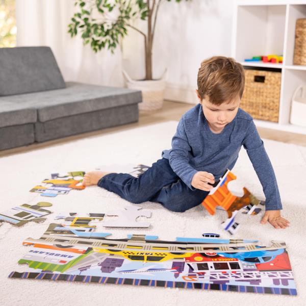 Lot # 468 Melissa & Doug Traffic Jam Jumbo Jigsaw Floor Puzzle (24 pcs, 2 x 3 feet Long) - FSC Certified