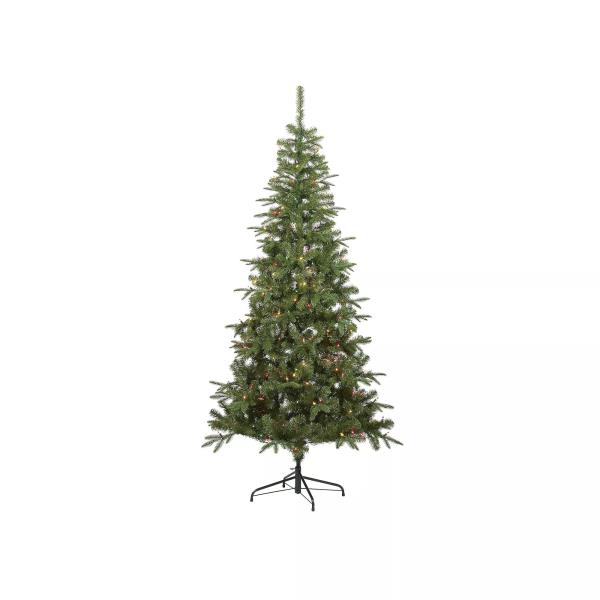 Lot # 1572 National Tree Company 7.5-ft. Pacific Mixed Pine Pre-Lit Multi-Color Lights Artificial Christmas Tree, Multi Color
