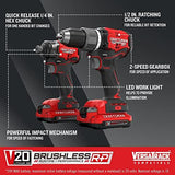 CRAFTSMAN V20 RP Cordless Drill and Impact Driver, Brushless Power Tool Combo Kit, 2 Batteries and Charger Included