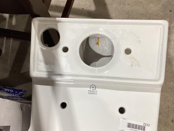 Lot # 2212 Project Source Two-Piece Round Toilet Bowl $200