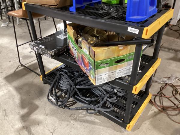 Lot # 2059 Black/Yellow 3 Tier Shelving Unit $149