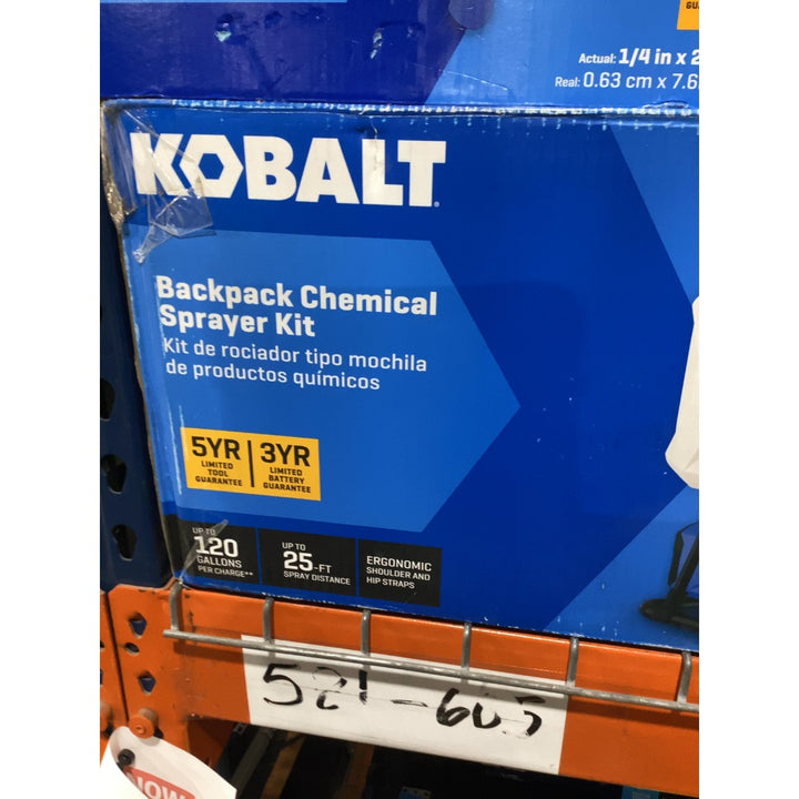 Lot # 617 Kobalt Backpack Chemical Sprayer Kit $200.00