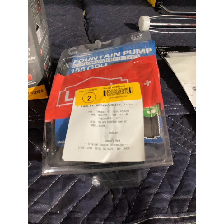 Lot # 1013 SMARTPOND Pump $29.98