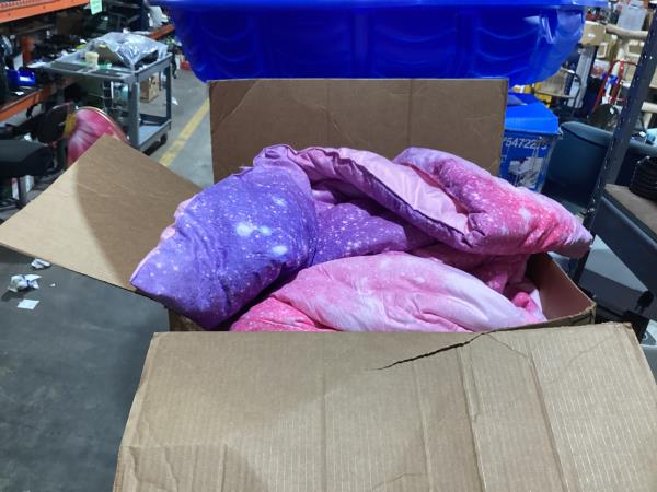Lot # 1978 A Nice Night Galaxy Bedding Sets Outer Space Comforter 3D Printed Space Quilt Set Twin 6Pcs Glitter Pinkfor Children Boy Girl Teen Kids $4589