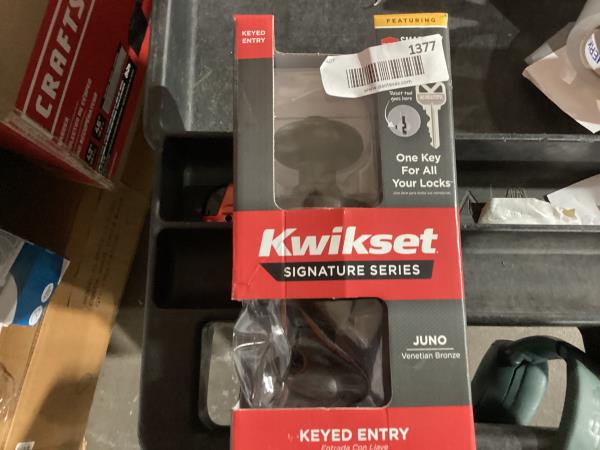 Lot # 1377 Kwikset Bronze Entry Door Knob $27