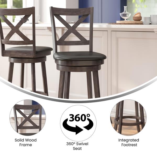 Lot # 1644 Commercial Classic Crossback Barstool $150