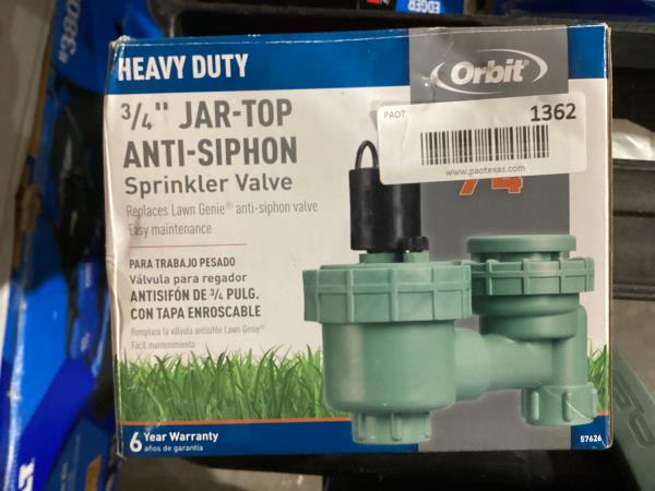 Lot # 1362 3/4 in. Jar Top Anti-Siphon Valve