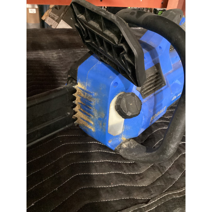 Lot # 1015 KOBALT 40V Max Brushless Cordless Chain Saw ICS 1040B-03 - 10-inch Bar, Blue and Black