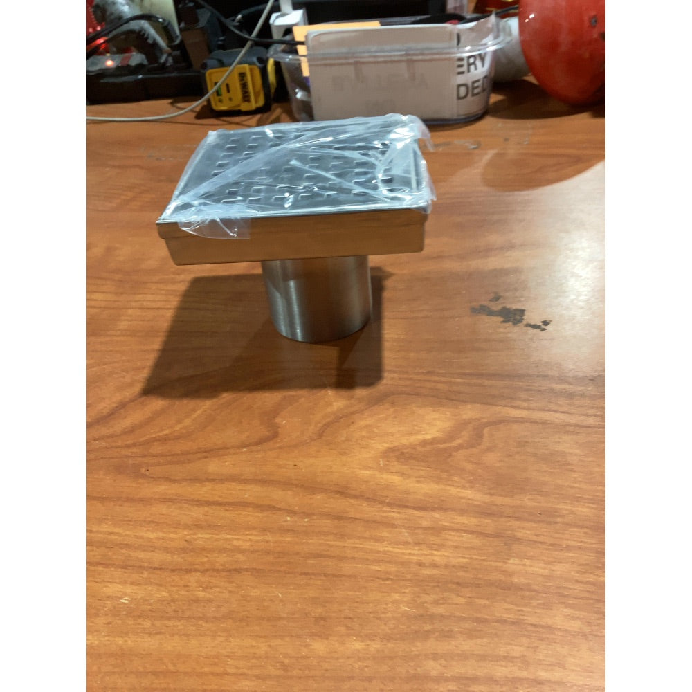Lot # 930 Silver Stainless Steel Square Floor Drain $35.00