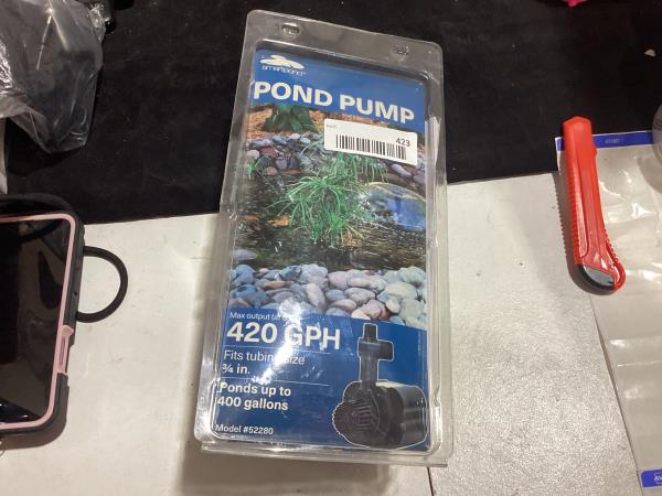 Lot # 423 Smartpond 330 GPH Water Garden Pond Pump $59