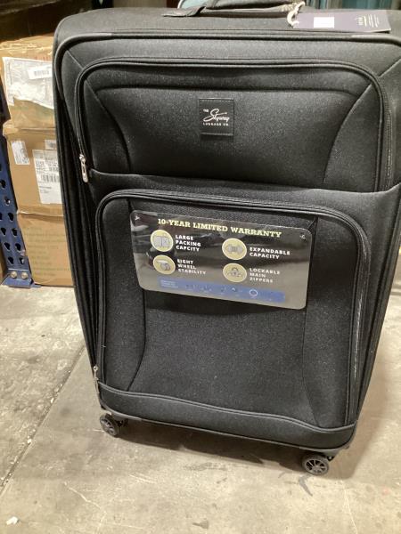 Lot # 1609 Skyway Flair Softside Spinner Luggage, Black, 28 INCH $76