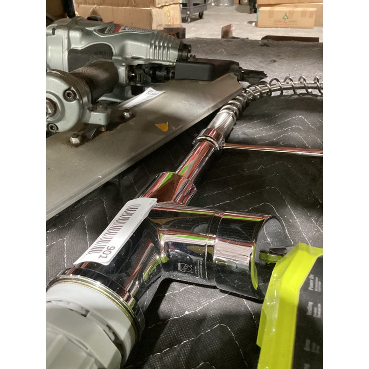 Lot # 901 Ryobi Chrome Faucet  40V Battery Bundle $250