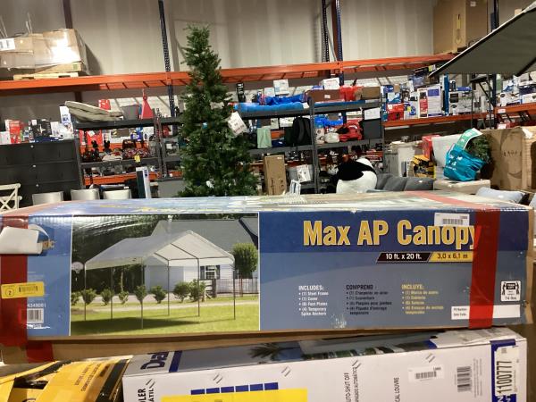 Lot # 1988 19.5-ft x 10-ft Rectangle White Party Canopy $189