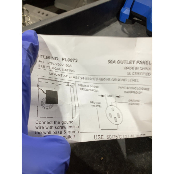 Lot # 567 Outlet Panel $25.00