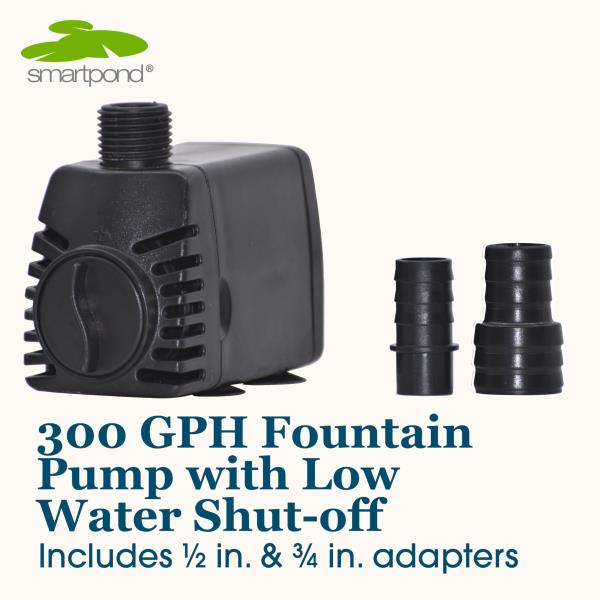 Lot # 1378 Smartpond 300 GPH Fountain Pump $50