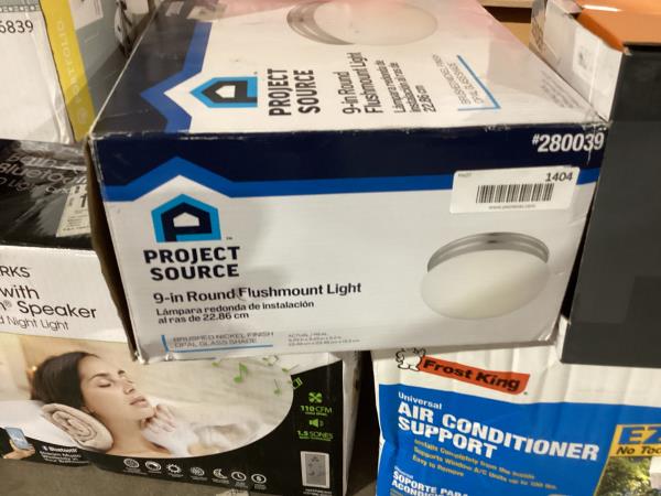 Lot # 1404 Project Source 9.25-in W Ceiling Flush Mount $25