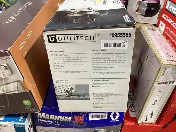 Lot # 104 Utilitech 1-HP Stainless Steel Lawn Pump $219