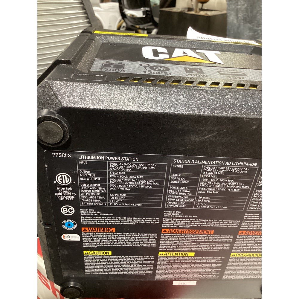 Lot # 378 CAT 1750A Lithium Power Station $123