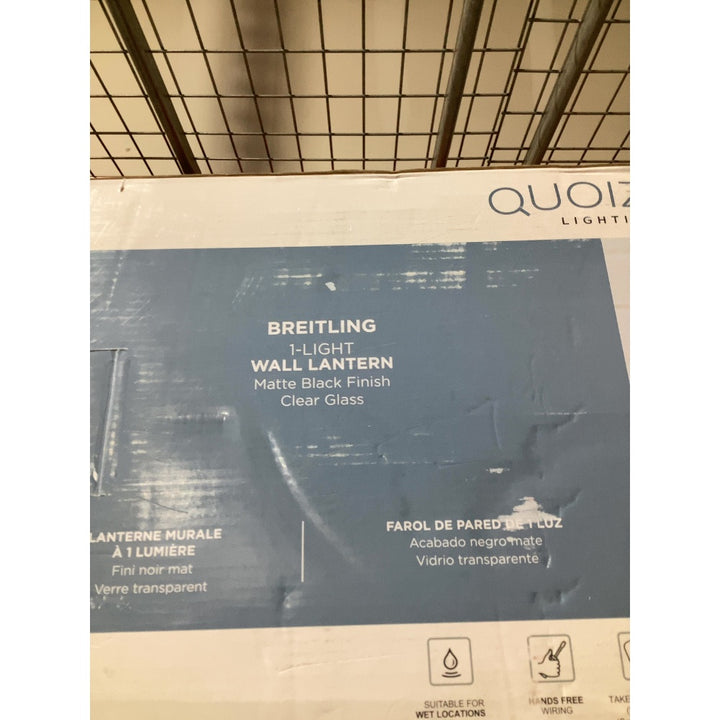 Lot # 935 Quoizel Drescher Matte Black Outdoor Wall Light $159