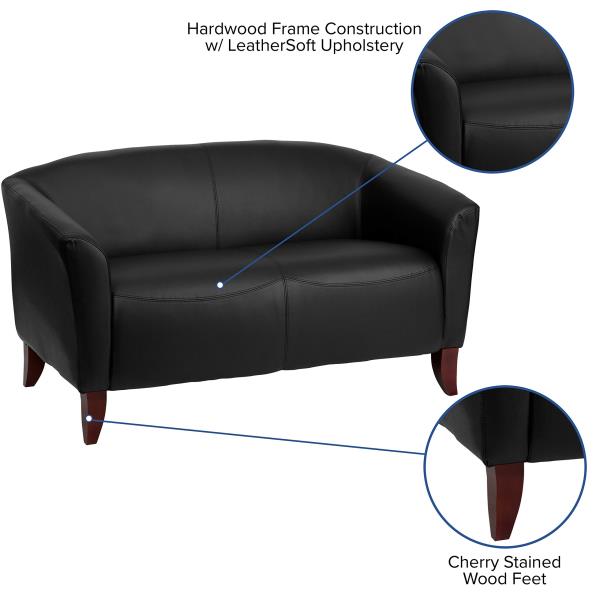 Lot # 1896 HERCULES ImperialSeries BlackLeather Loveseat $861