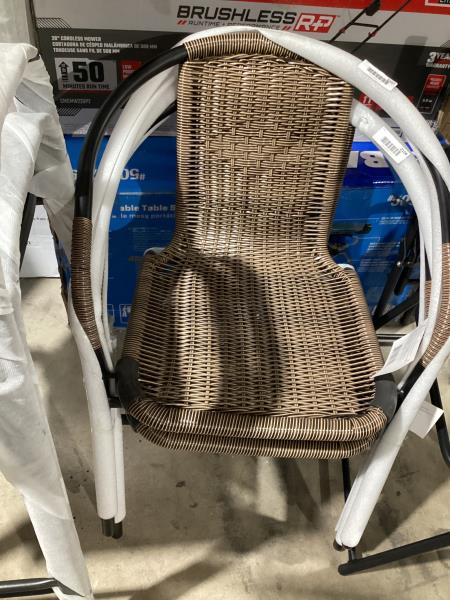 Lot # 2108 Flash Furniture Rattan Stack Chair, Brown $51