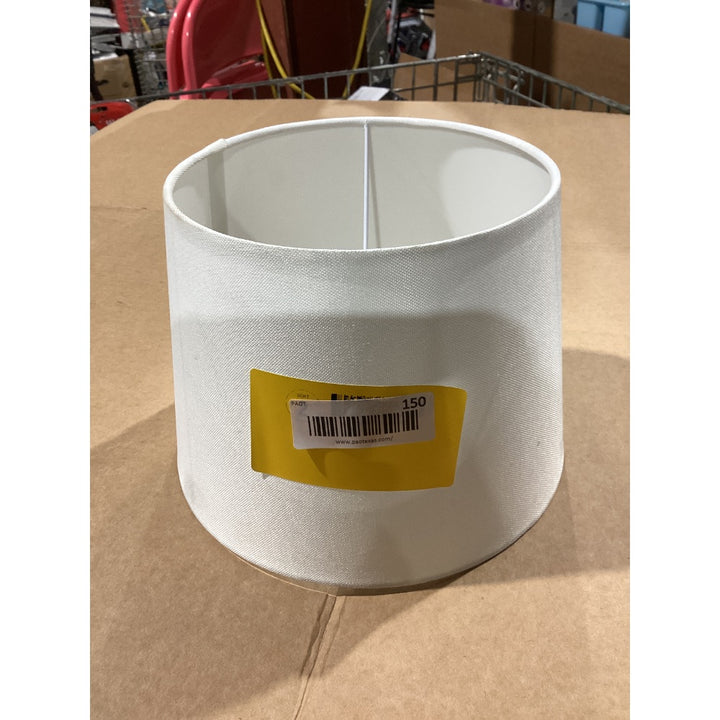 Lot # 150 Paztel Fabric Drum Lampshade White $25