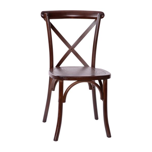 Lot # 2259 Flash Furniture Advantage Walnut X-Back Chair