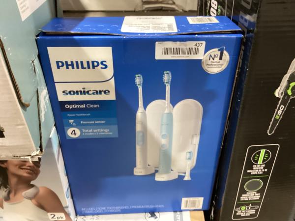 Lot # 437 Philips Sonicare Optimal Clean Electric Toothbrush 2PK $100