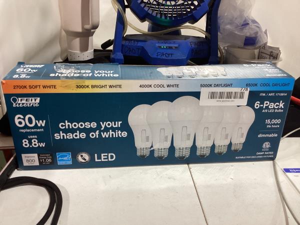 Lot # 778 Feit Electric LED 5-Color Choice Intellibulb