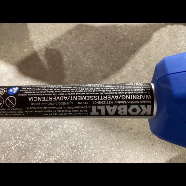 Lot # 1436 KOBALT KST 224B-03 24V Cordless String Trimmer - $85