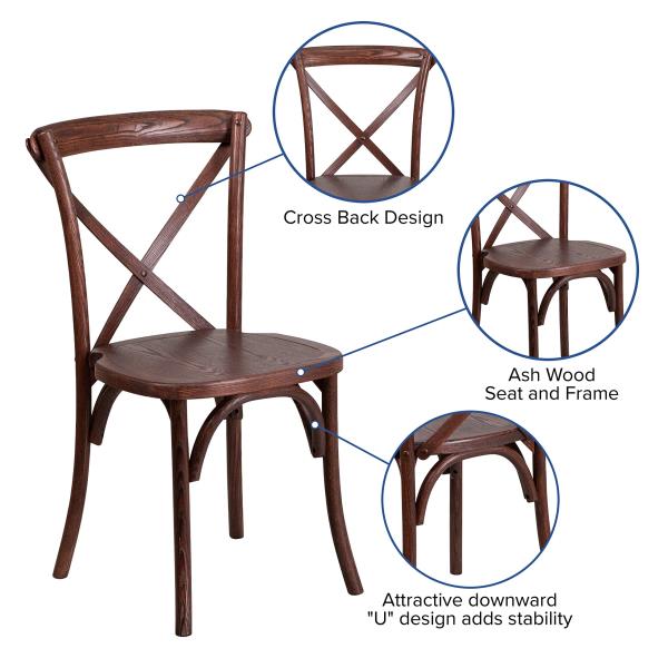 Lot # 2275 Flash Furniture HERCULES Series Mahogany Cross Back Chair