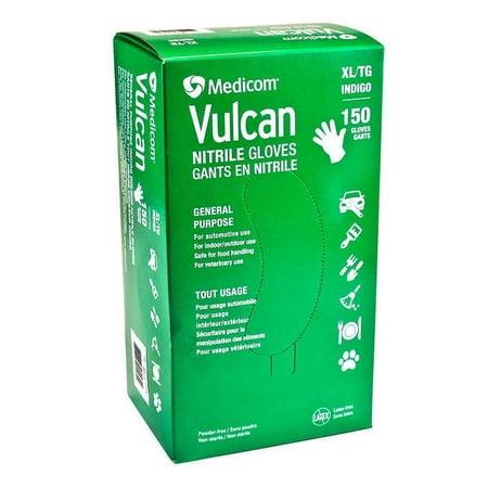 Lot # 1740 Medicom Vulcan Nitrile Gloves  XL (150 Count) $27