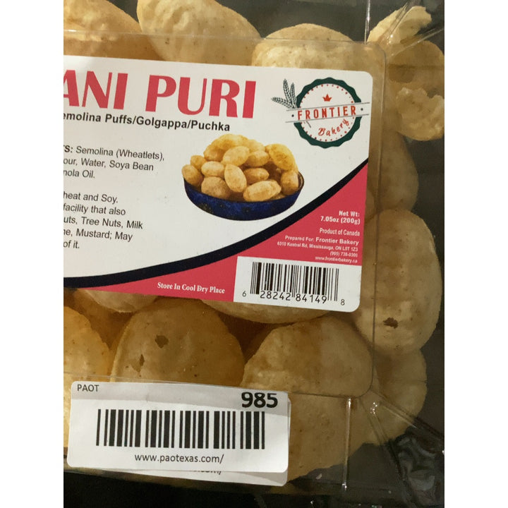 Lot # 985 Frontier Bakery Pani Puri $10.00