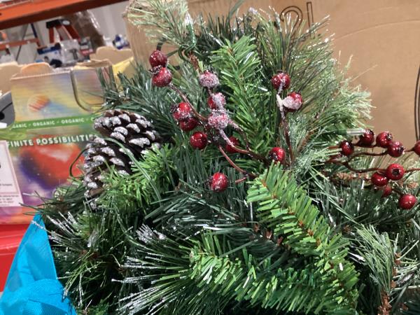 Lot # 2048 National Tree Company Artificial Iced Berry Pine Wreath & Garland Set, None