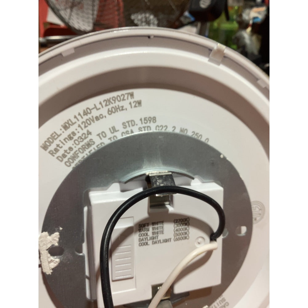 Lot # 1463 White LED Flush Mount Light - $20