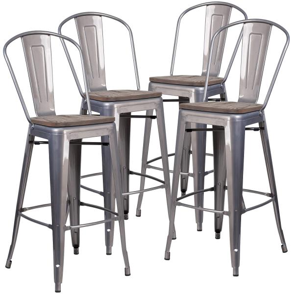 Lot # 2084 Flash Furniture 30" High Black Metal Barstool $111