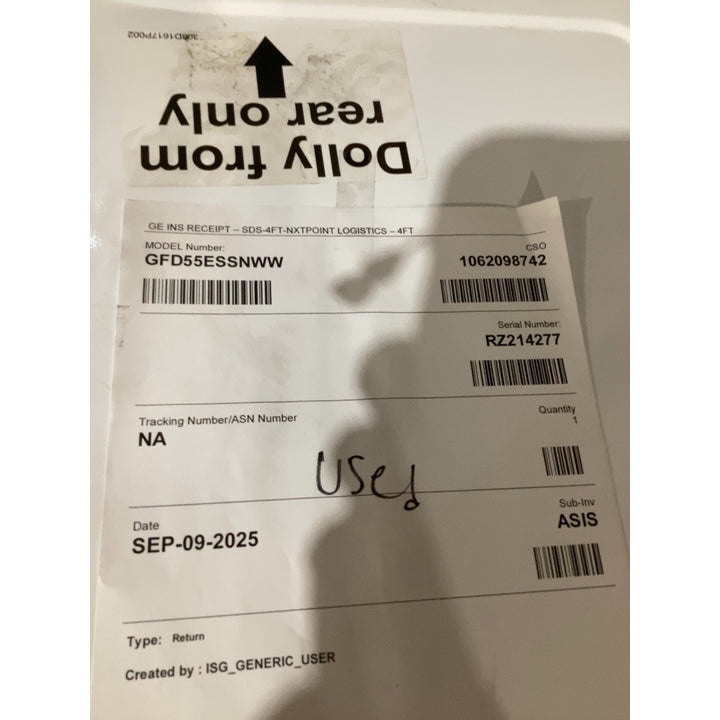 Lot # 2347 GE GFD55ESSNWW Dryer $800