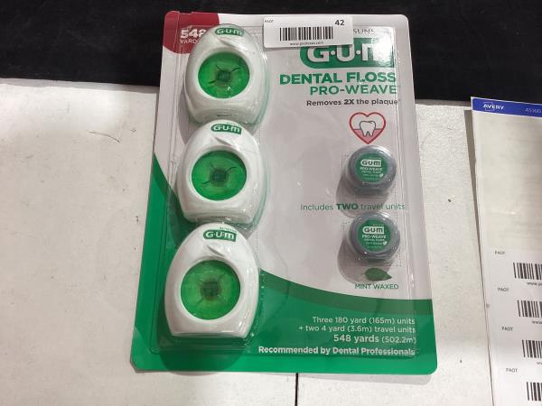 Lot # 42 GUM Pro-Weave Woven Dental Floss