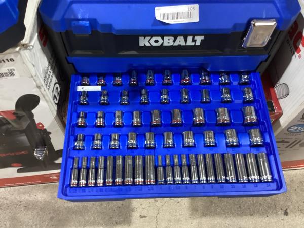 Lot # 105 Kobalt 277 Piece Tool Set with Hard Case $135