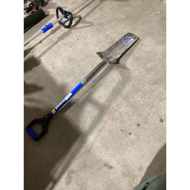 Lot # 1298 Kobalt D-Handle Drain Spade Shovel - Durable Steel Blade, Ergonomic Grip, Blue/Black
