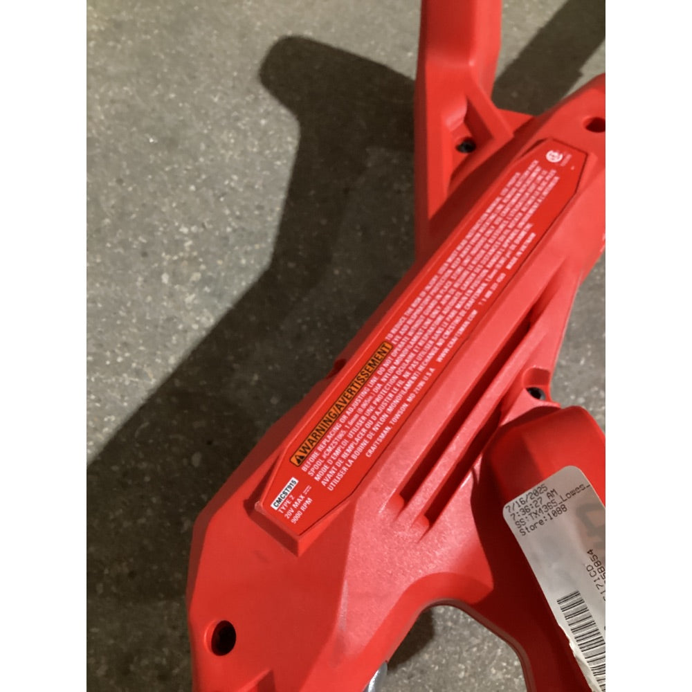 Lot # 1415 CRAFTSMAN V20 Cordless String Trimmer CMCS810 - 9000 RPM Max, Red/Black